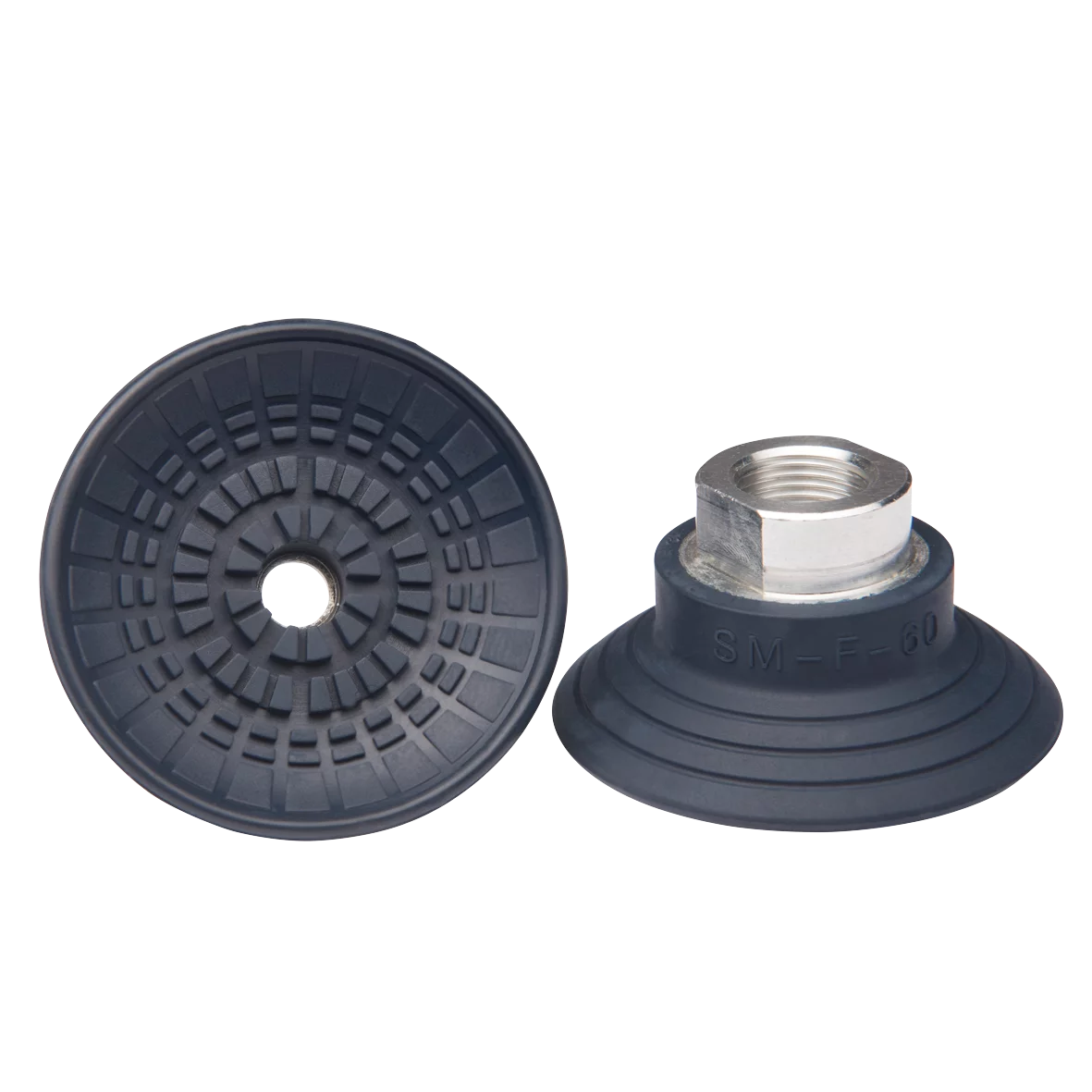 Flat vacuum cup diam. 60 mm NBR blue, with fitting G3/8-female • FIPA
