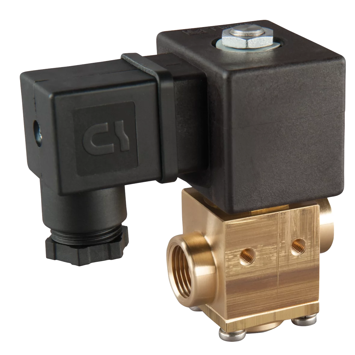 CEME V395VN20PVDR2A Solenoid Valve - 3/2 Way, Normally Closed, Fast Connection, 24V DC (Made In Italy)