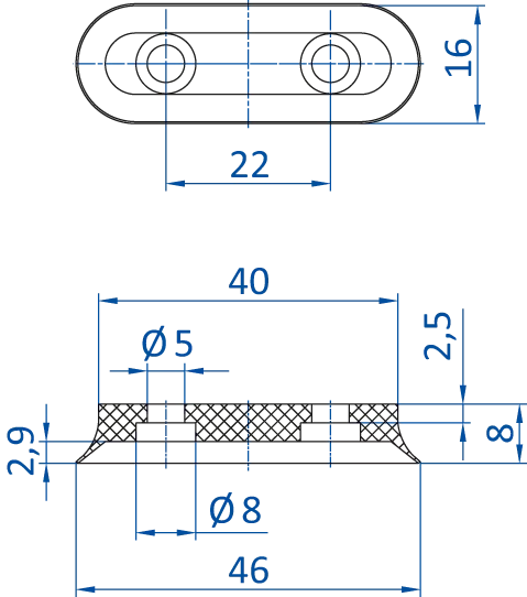 Product Dimensional Drawing Image