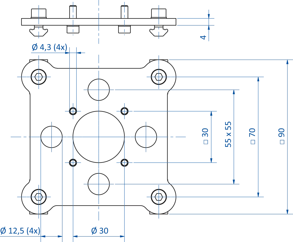 Product Dimensional Drawing Image