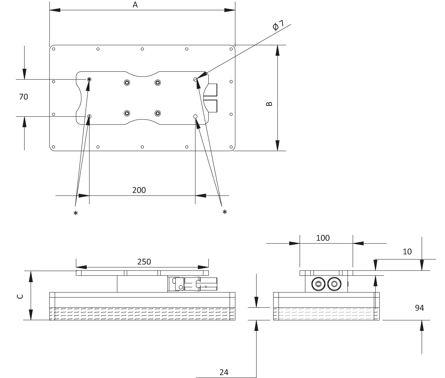Product Dimensional Drawing Image