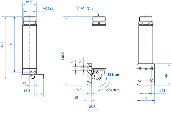 Product Dimensional Drawing Image