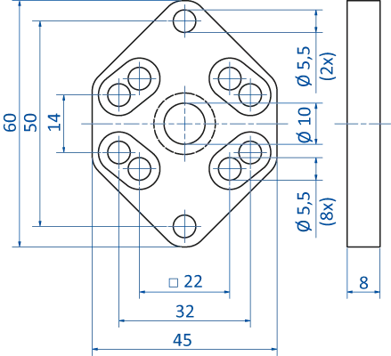 Product Dimensional Drawing Image
