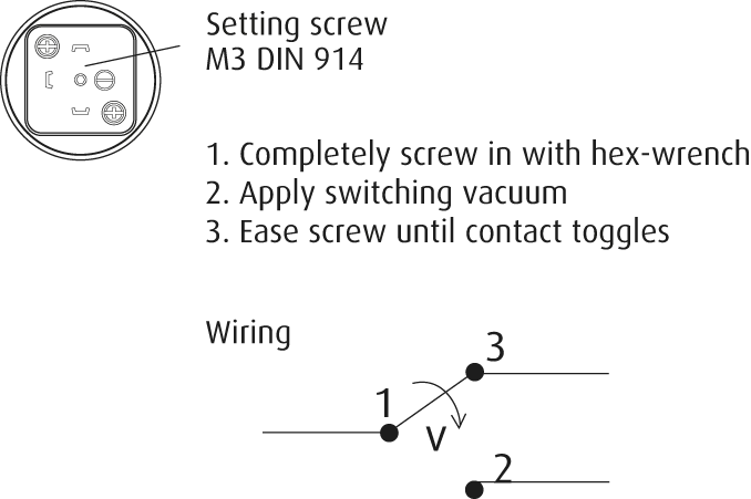 Electrical connection / changeover contact
