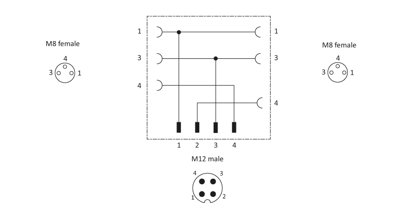 Wiring diagram and Pin assignment for 20.555