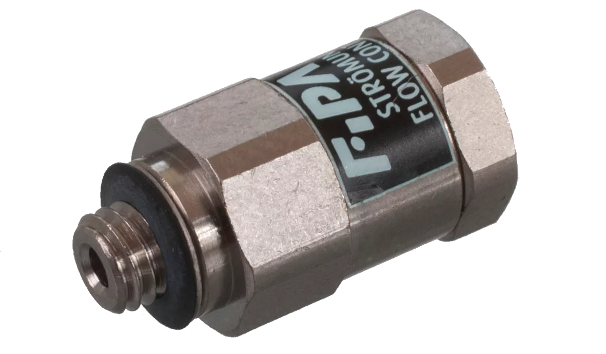 Flow control valves with flow pin and filter, metric thread • FIPA